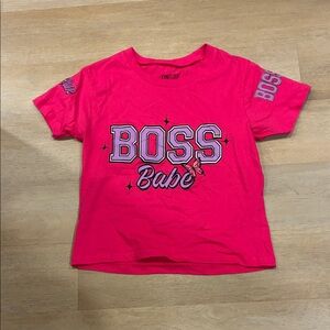 On Fire Bright Pink Boss Babe Tee